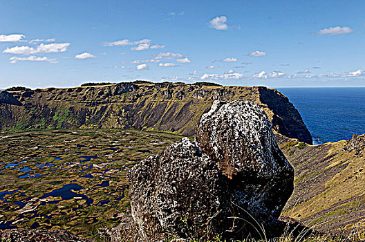 复活节岛,湖,火山口