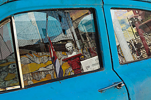 古巴,哈瓦那,反射,艺术,老爷车