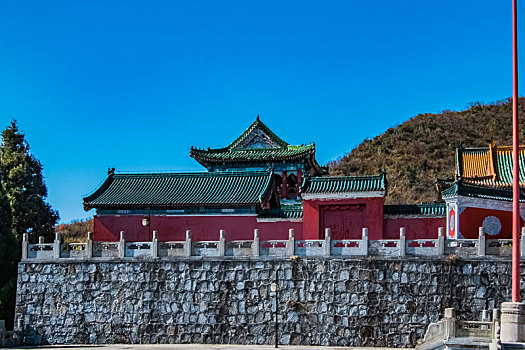 湖南省张家界市天门山景区天门山寺园林古建筑景观