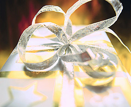 圣诞礼物,模糊,圣诞节,礼物,蝴蝶结,银色,银,惊讶,小包装,平安夜,赠礼,假日,典礼