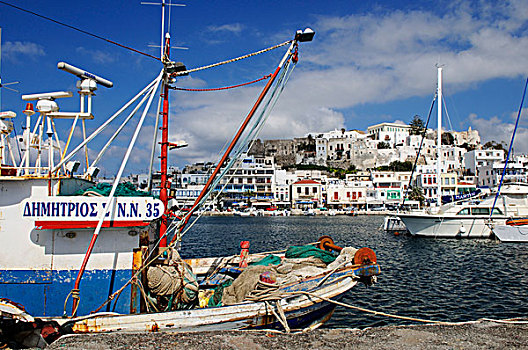 港口,老,城镇,区域,纳克索斯岛,基克拉迪群岛,希腊,欧洲