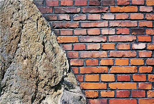 砖,岩石墙