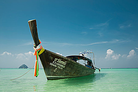 长尾船,蚊子,岛屿,背景,普吉岛,泰国