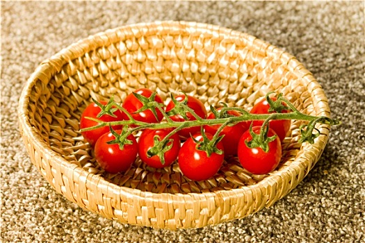漂亮,西红柿,木质,篮子