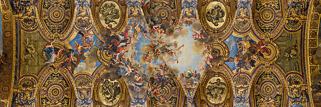全景,天花板,绘画,凡尔赛宫,法国