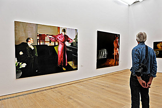 艺术品,左边,客厅,2002年,博物馆,慕尼黑,巴伐利亚,德国,欧洲
