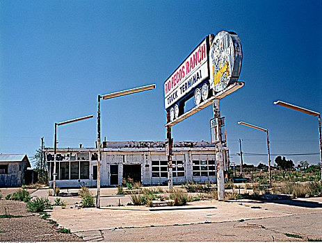 加油站,66号公路,新墨西哥,美国