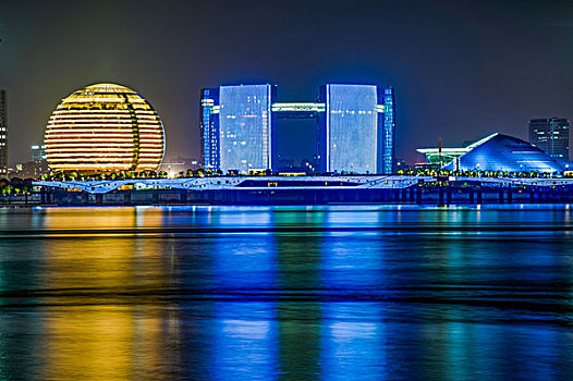 杭州钱江新城夜景