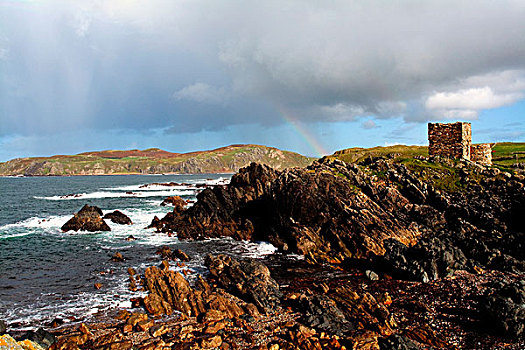 城堡,岛,头部,多纳格,爱尔兰