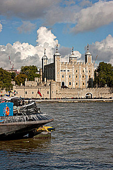 船,泰晤士河,伦敦塔,伦敦