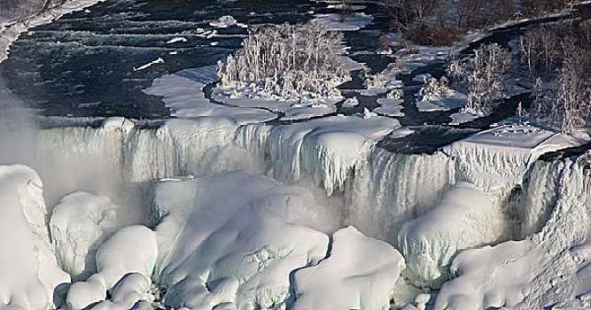 尼亚加拉瀑布,冬天,安大略省,加拿大,北美