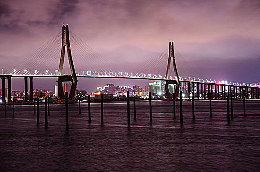 湛江海湾大桥夜景