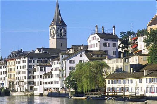 瑞士,教堂塔,圣彼得