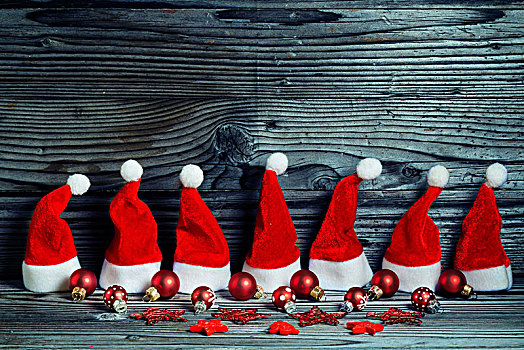 圣诞老人,帽子,圣诞节,背景,圣诞树球