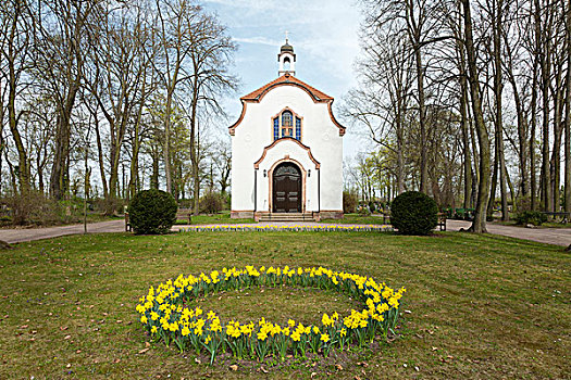 小教堂,靠近,莱比锡,萨克森,德国,欧洲