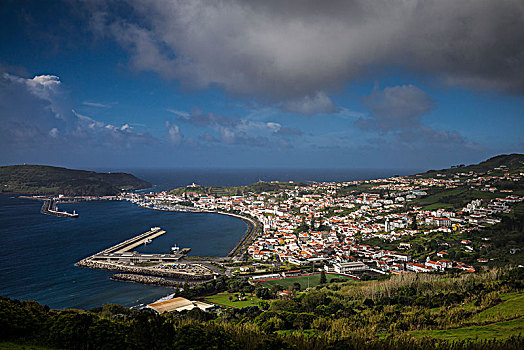 葡萄牙,亚速尔群岛,法亚尔,岛屿,城镇景色