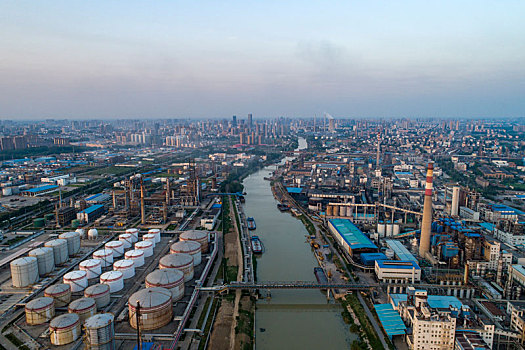 运河之都江苏省淮安市城市风光