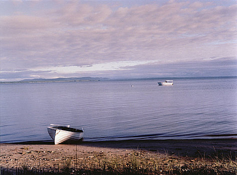 船,靠近,岸边,苏必利尔湖
