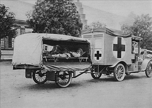 德国人,救护车,东线,一战,艺术家,未知