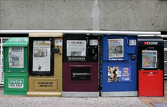 报纸,机械,品种,温哥华,不列颠哥伦比亚省,加拿大