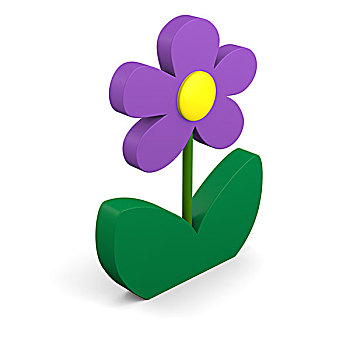 紫花,插画