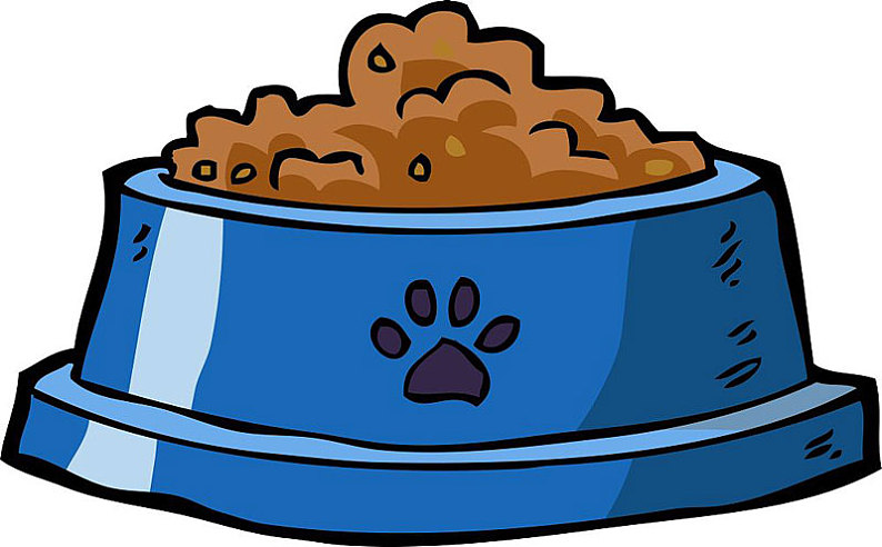 狗盆_食物_白色背景_矢量_插画_高清图片_全景视觉