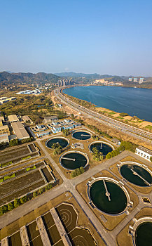 惠州市梅湖污水处理厂航拍风光