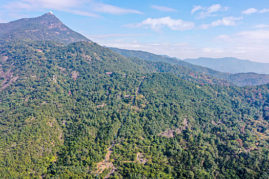 航拍福建福州鼓山风景名胜区