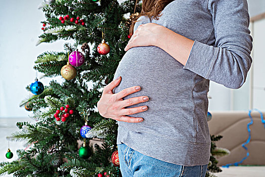 怀孕,孕妇,圣诞节