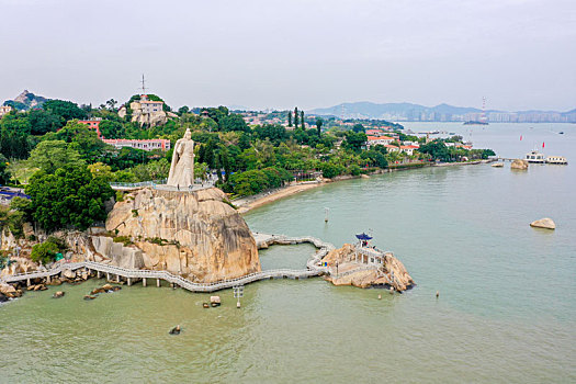 航拍福建厦门鼓浪屿风景名胜区风光