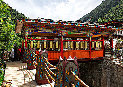 丹巴,甲居藏寨,建筑,藏居,廊桥
