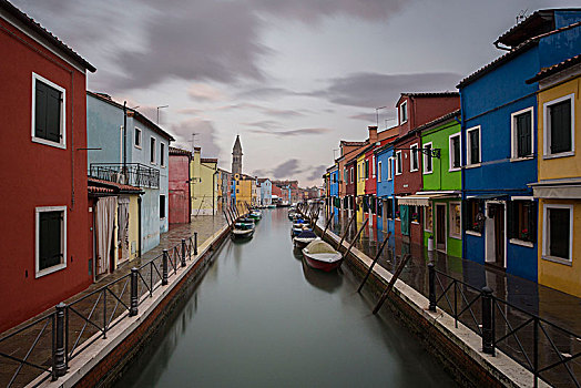 彩色,房子,布拉诺岛,威尼斯,威尼托,意大利
