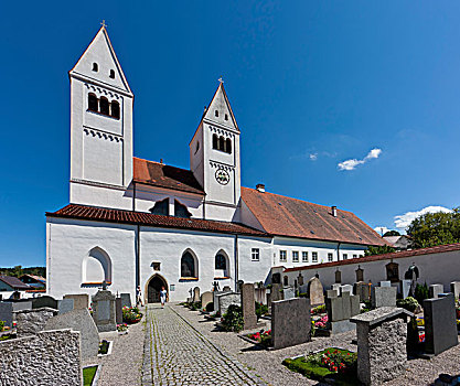 教区教堂,老,教堂,上巴伐利亚,巴伐利亚,德国,欧洲