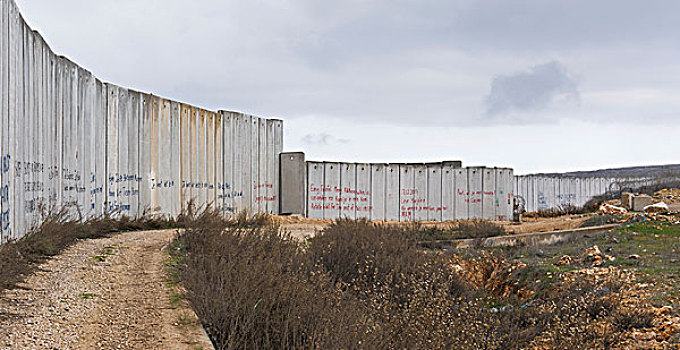 分隔,墙壁,靠近,检查点,拉马拉,区域,巴勒斯坦,约旦河西岸,西亚