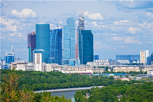 风景,新,莫斯科,城市