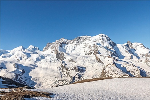 山,蓝天,阿尔卑斯山,策马特峰,瑞士