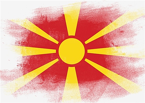 旗帜,马其顿,涂绘,画刷