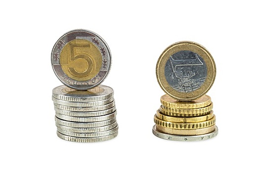 一堆,欧元硬币