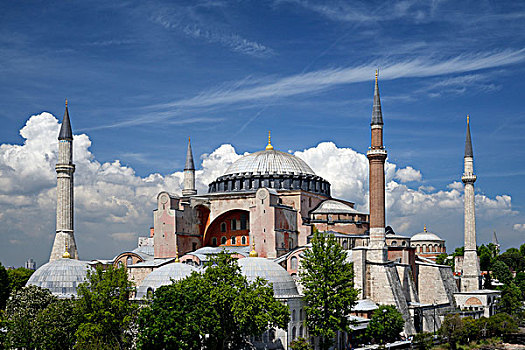土耳其,伊斯坦布尔,藍色清真寺,地区,圣索菲亚教堂,基督教,大教堂,教堂,清真寺
