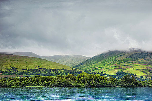 风景,洛蒙德湖,山,苏格兰