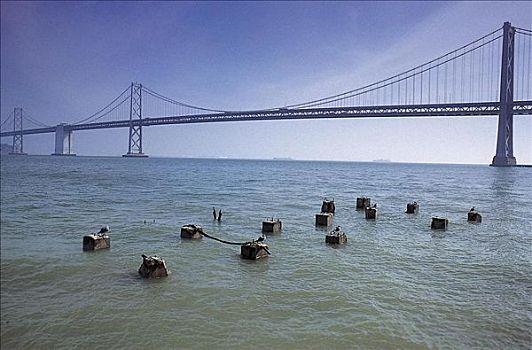 奥克兰湾大桥,恩巴卡德罗,旧金山,加利福尼亚,美国,北美