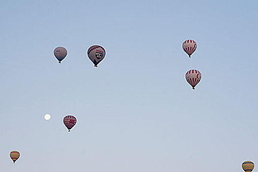 热气球,飞跃,卡帕多西亚,土耳其