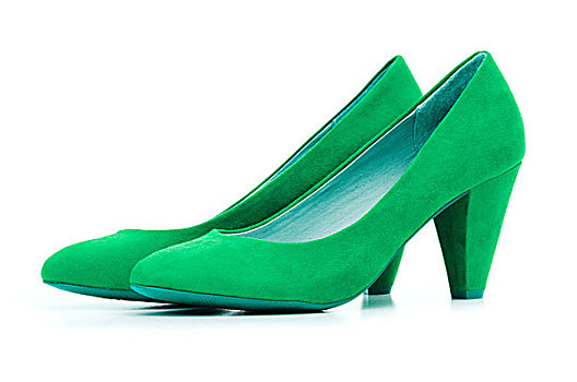 绿色,女性,鞋,时尚,概念