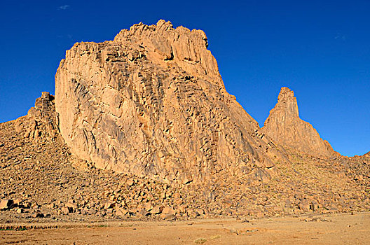 火山岩,排列,阿哈加尔,山峦,阿尔及利亚,撒哈拉沙漠,北非
