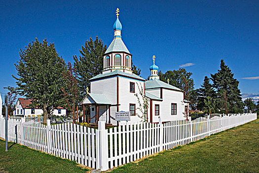 美国,阿拉斯加,肯奈半岛,基奈,俄国东正教堂,1894年