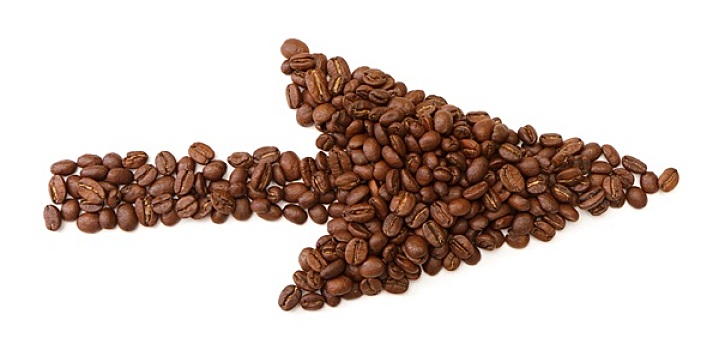箭头,咖啡豆