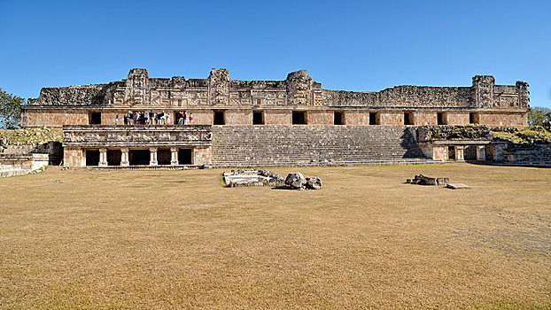 方院,古老,玛雅,城市,乌斯马尔,尤卡坦半岛,墨西哥,中美洲