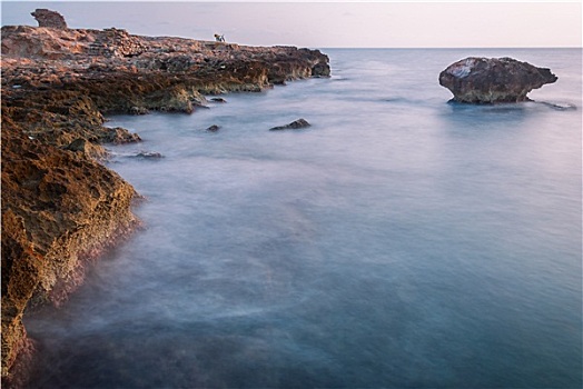 石头,礁石,海中