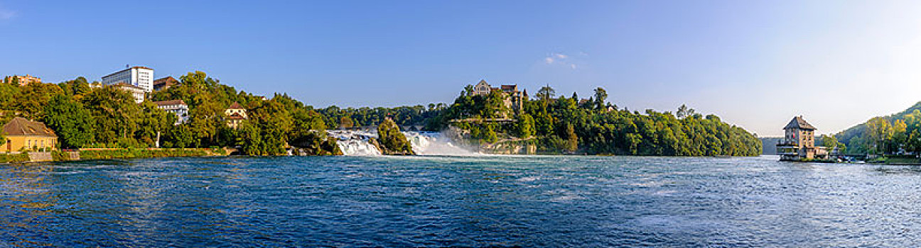莱茵河,瀑布,沙夫豪森,瑞士,欧洲