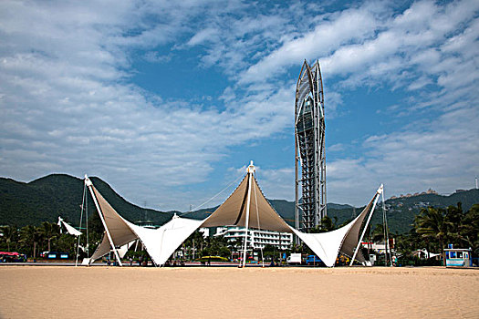 广东省深圳市大梅沙海滨公园观光塔